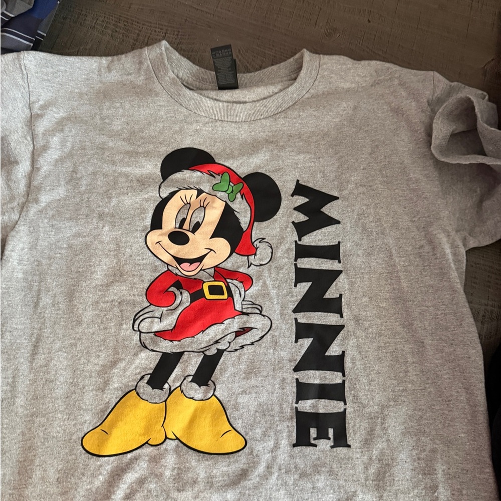 Disney Minnie Mouse Gray and Red Kids Tee